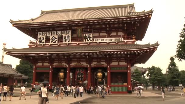 Five Storied Pagoda and Kannon do Temple in Tokyo Japan — 비디오